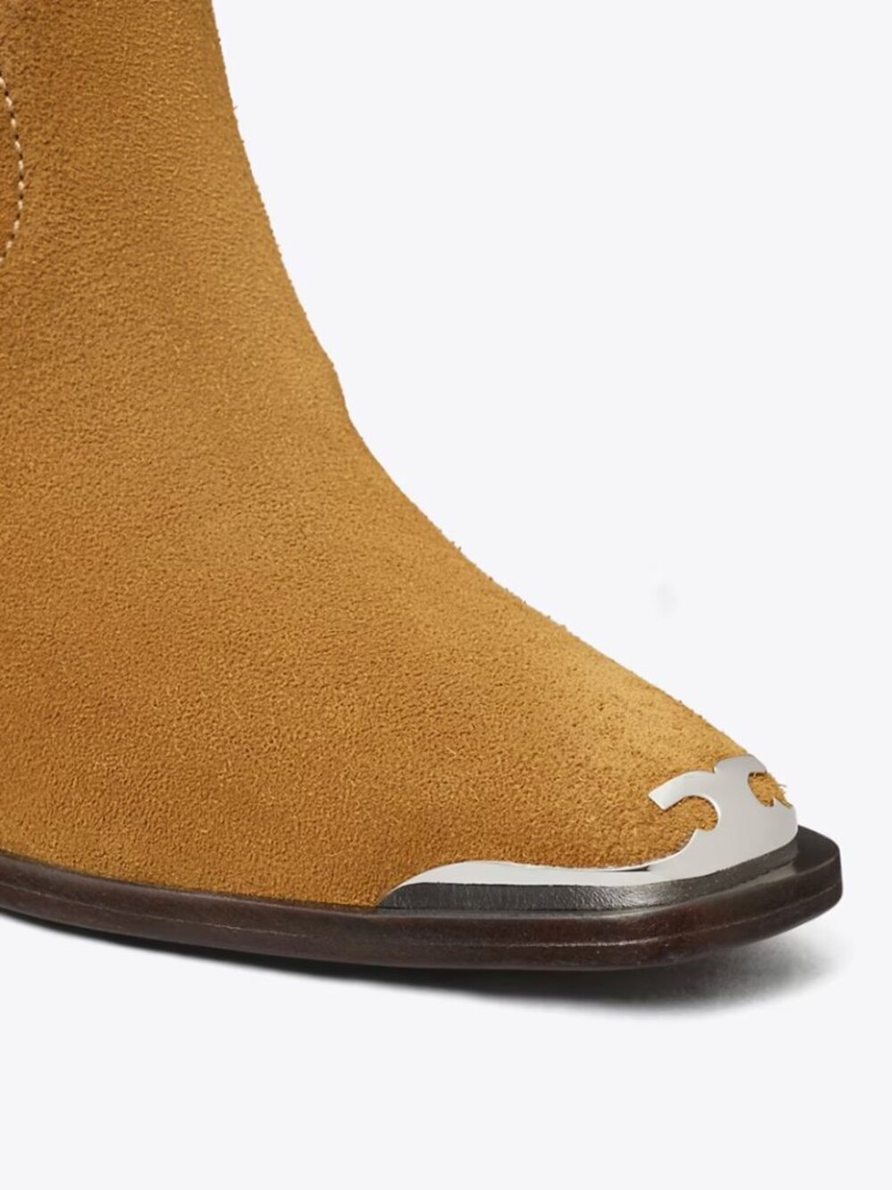 TORY BURCH BROWN SUEDE LEATHER COWBOY BOOTS WESTERN BOOTS SIZE-9 - Picture 3 of 13
